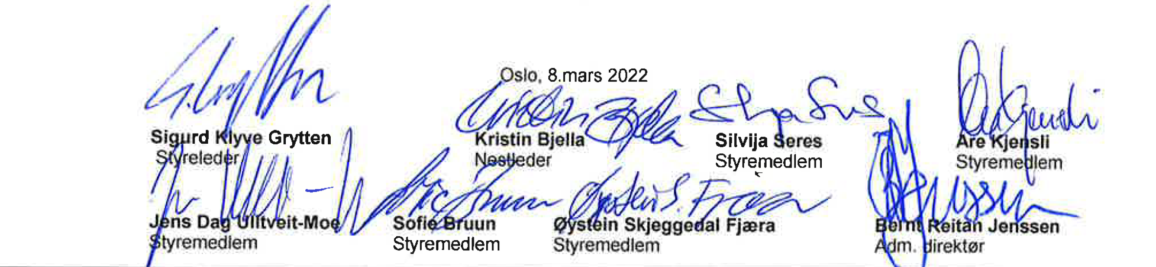 Signaturer fra Ruter styret